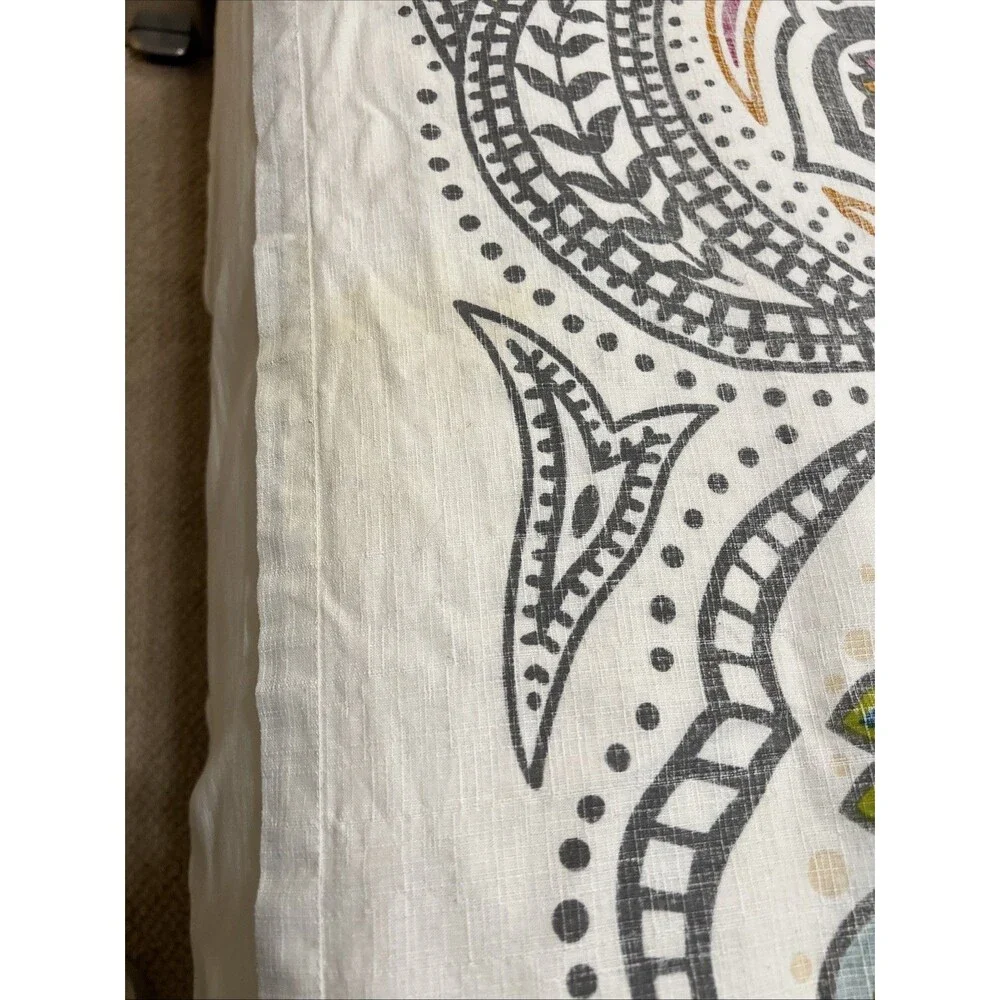 World Market Andana Medallion Shower Curtain 72x72 Multicolor Boho Mandala FLAW